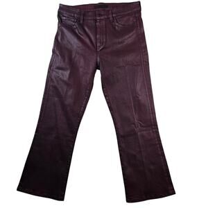 Joe’s Jeans High Rise The Callie 31 Women’s Waxed Cropped bootcut Rum Raisin